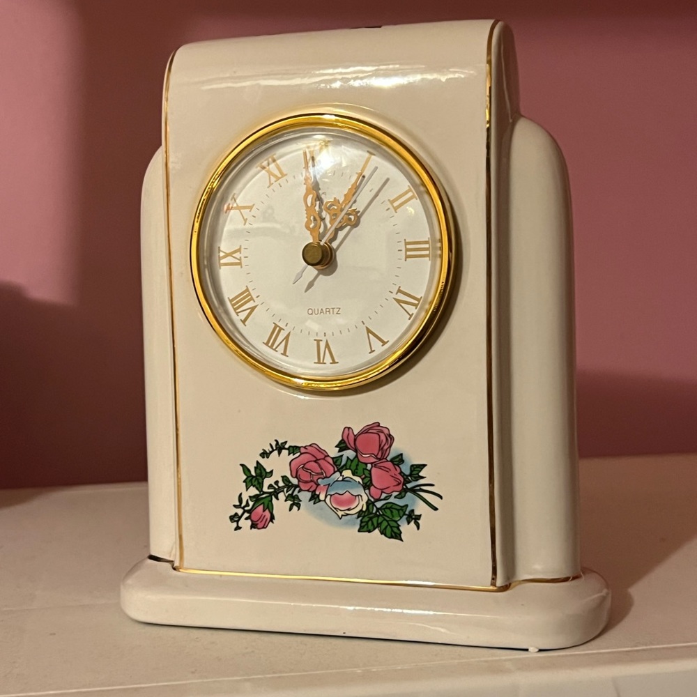 Vintage Ceramic PS 1996 Limited Edition Table Clock Quartz